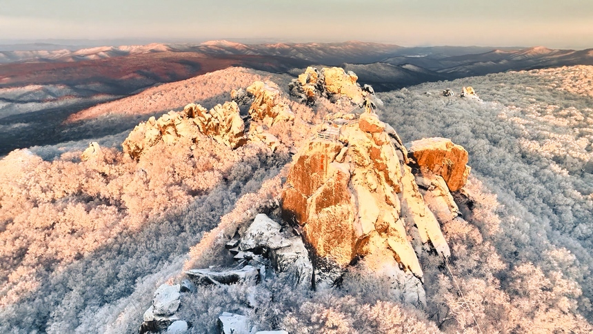 黑龍江集賢：雪后山川景色新